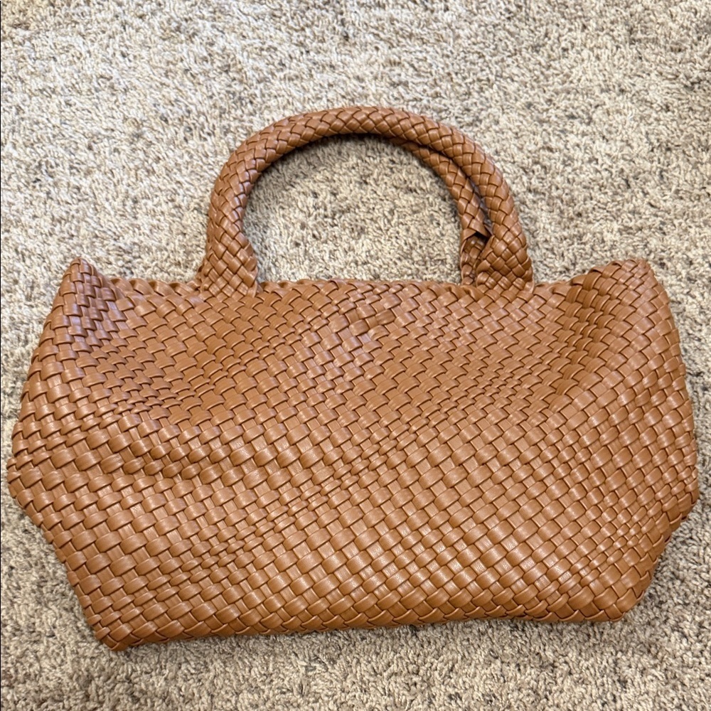 Amazon Tan Woven Tote Bag